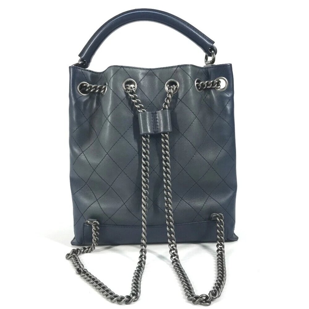CHANEL Shoulder Matelasse CC CC Mark Chain 3WAY Drawstring Handbag Shoulder Bag - Picture 2 of 15